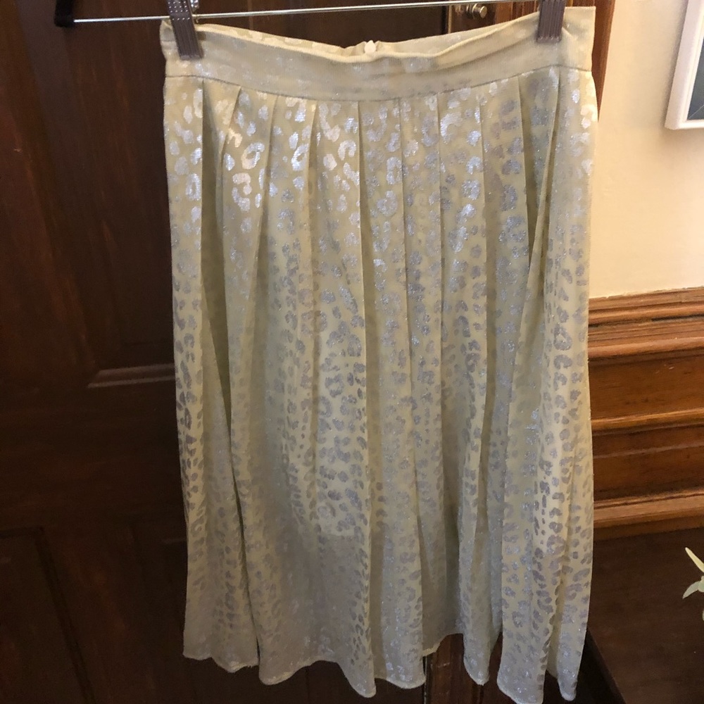 Leopard cheetah pleated skirt